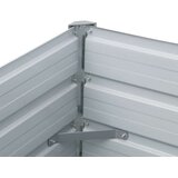 vidaXL Povišena vrtna gredica pocinčani čelik 400x80x77 cm antracit | shoptok.hr