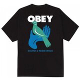 Obey Majice & Polo majice sound resistance bird Črna Cene