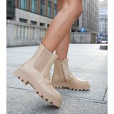 Gemre Dark beige ankle boots with a tread Sailetto | ePonuda.com