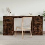 vidaXL Radni stol s ormarićem boja dimljenog hrasta konstruirano drvo | shoptok.hr