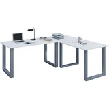 MID.YOU Kotna Pisalna Miza Lona, Bela, Srebrna | Shoptok.si