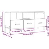 vidaXL TV ormarić boja hrasta sonome 102x36x50 cm konstruirano drvo | shoptok.hr