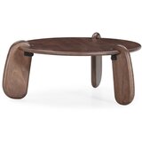 MOME Temno rjava okrogla klubska mizica iz masivnega manga ø 80 cm Tamira – | Shoptok.si