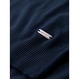 Ombre Men's buttonless polo shirt with classic weave - navy blue | Shoptok.si