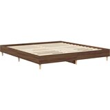  Posteljni okvir brez vzmetnice rjavi hrast 180x200 cm inž. les, (21791421) | Shoptok.si