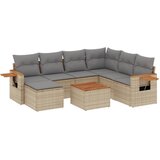 8-dijelni set vrtnih sofa od poliratana s jastucima bež | shoptok.hr