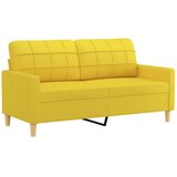  Dvosjed s ukrasnim jastucima svjetložuti 140 cm od tkanine | shoptok.hr