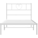  Metalni okvir za krevet s uzglavljem bijeli 90x200 cm | shoptok.hr