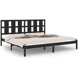 Maison Chic Posteljni okvir - Dvoposteljna postelja - Zakonska postelja črn iz trdne borovine 200x200 cm-J4879, (21772950) | Shoptok.si