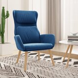 The Living Store Stol za sproščanje moder žamet - Stol Za Sproščanje, (21420311) Cene