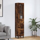vidaXL Visoka omara dimljeni hrast 34,5x34x180 cm inženirski les | Shoptok.si