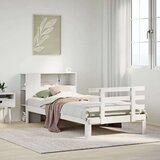  Krevet s regalom za knjige bez madraca bijeli 75x190cm borovina | shoptok.hr