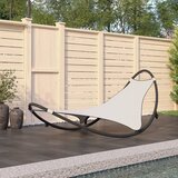 Maison Chic Gugalni Ležalnik - Sončna ležalnik s kolesi jeklo in tekstil krem, (22043093) | Shoptok.si