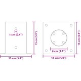  Okrugli sidrište u zemlji 4 pcs Antracit 15 x 15 x 15 cm Metal | shoptok.hr