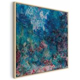  Slika - Claude Monet – La maison de l\'artiste vue du jardin aux roses 40x40 U prirodnom drvenom okviru | shoptok.hr