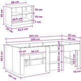  Loft krevet s ormarom s policom 3 pcs Bijela Konstruirano drvo | shoptok.hr