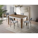 Hanah home Cunda - 2981 WalnutWhite Extendable Dining Table | ePonuda.com