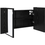  Kupaonski ormar s ogledalom Zidne Crni hrast 80 x 12 x 45 cm | shoptok.hr