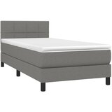 Krevet s oprugama i madracem tamnosivi 90 x 190 cm od tkanine | Eponuda.com