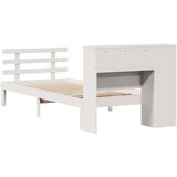 vidaXL Krevet s regalom z knjige bez madraca bijeli 100x200cm borovina | shoptok.hr