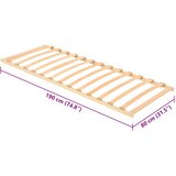 LEŽAJ s letvicama Smeđa 80 x 190 cm Čvrsto drvo bukve | shoptok.hr