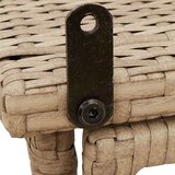vidaXL Zložljiva vrtna miza Beige 90x51x75 cm Poly Rattan | Shoptok.si