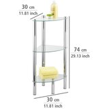 Wenko 15850100 - Polica YAGO 30x74 cm inox/srebrna/prozirna | Eponuda.com