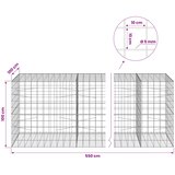  Gabion s žicom debljine 5 mm i mrežom 10x10 cm 550x100x100 cm | shoptok.hr