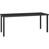 vidaXL vrtna jedilna miza črna 180x70x73 cm poli ratan Cene