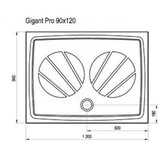Ravak XA03G701010 Gigant 120 x 90 cm pravokotna tuš kad iz litega marmorja | Shoptok.si