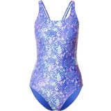 Adidas Športne enodelne kopalke modra / turkizna / svetlo siva / lila | Shoptok.si