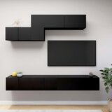  6-dijelni set TV ormarića crni od iverice | shoptok.hr