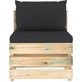 Maison Chic Sekcijski sredinski kavč - Sofa - Kanape z blazinami zelen impregniran les, (21727089) Cene