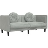 Maison Chic kavč - Sofa - Kanape dvosed z blazinami svetlo siv žamet, (21727227) Cene