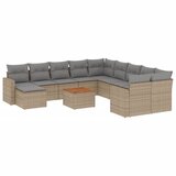 Maison Chic Seti vrtnega pohištva - Vrtna garnitura - Vrtni pohištvo set 12-delna z blazinami bež poli ratan, (21811253) | Shoptok.si