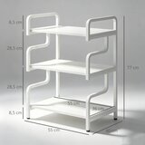  Stalak/stol za printer s 3 razine i prostorom za pohranu 55 x 40 x 77 cm | shoptok.hr