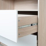 Roba Bijela/u prirodnoj boji dječja komoda u dekoru hrasta s promjenjivim stolom 88x98x75 cm Cabane – | shoptok.hr