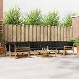  Set vanjskih sofa 8 kom. Bijela i crna Smeđa 79 x 79 x 37 cm | shoptok.hr