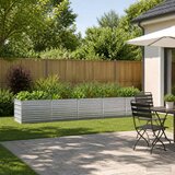  Povišeni vrtni krevet Srebrna 400 x 80 x 55 cm cinkani | shoptok.hr