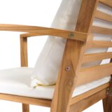  klop z blazino Rjava in krem 110 x 66 x 76 cm Trden tikov les, (5000279876) | Shoptok.si