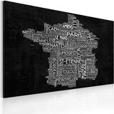  Slika - Text map of France on the black background 60x40 Cijene