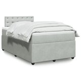 vidaXL Box spring postelja z vzmetnico svetlo siva 120x190 cm žamet Cene