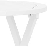  Sklopivi vrtni stol bijeli Ø 46 cm od masivnog bagremovog drva | Eponuda.com