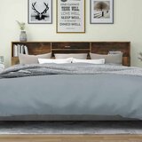  Uzglavlje s ormarićem boja dimljenog hrasta 220 x 19 x 103,5 cm | shoptok.hr