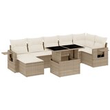 Maison Chic Seti vrtnega pohištva - Vrtna garnitura - Vrtni pohištvo set 8-delna z blazinami bež poli ratan, (21800344) | Shoptok.si