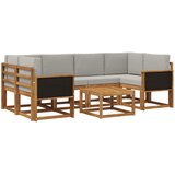 vidaXL Zunanja garnitura za sedenje 5 pcs Naravna in svetlo siva, (5000281984) | Shoptok.si