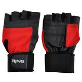 Ring TRN Fitnes rukavice sa steznikom, Crno-crvene