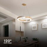  LED luster na sajli LED/32W/230V 3000K, bela/drvo | Eponuda.com