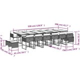  17-dijelni vrtni blagovaonski set s jastucima poliratan crni | shoptok.hr