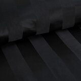 Catherine Lansfield Črna 3-delna satenasta posteljnina za zakonsko posteljo 200x200 cm So Soft Satin Stripe – | Shoptok.si